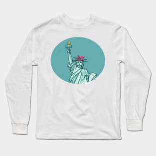 Lady Liberty P Hat Long Sleeve T-Shirt